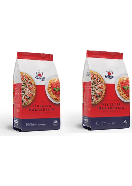 Sarı Semolina Pizzalık ve Makarnalık Un 1 kg 2 Adet