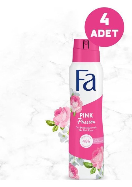 Pink Passion Deodorant 150 ml X4