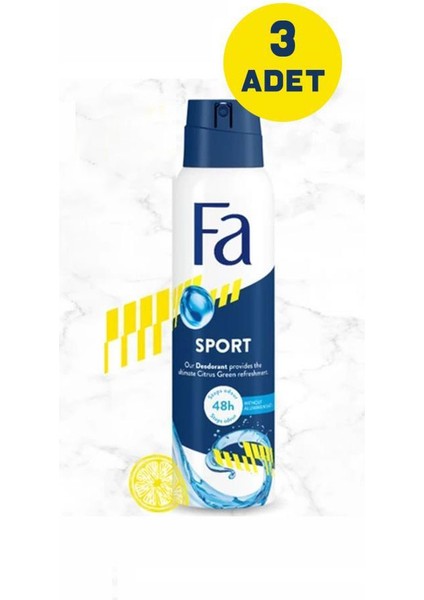 Sport Deodorant 150 ml X3