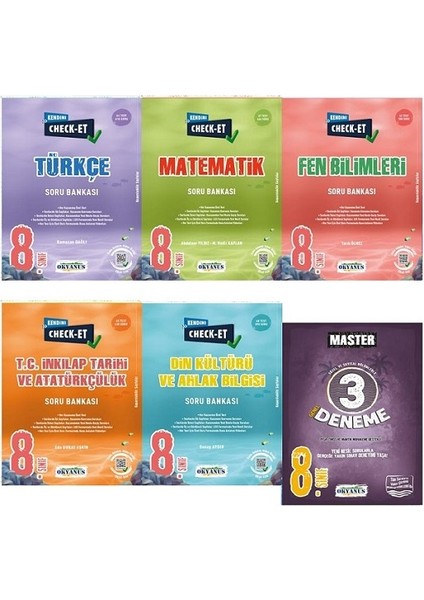 8. Sınıf Kendini Check - Et Full Soru Bankası Set+8. Sınıf Master 3 Deneme