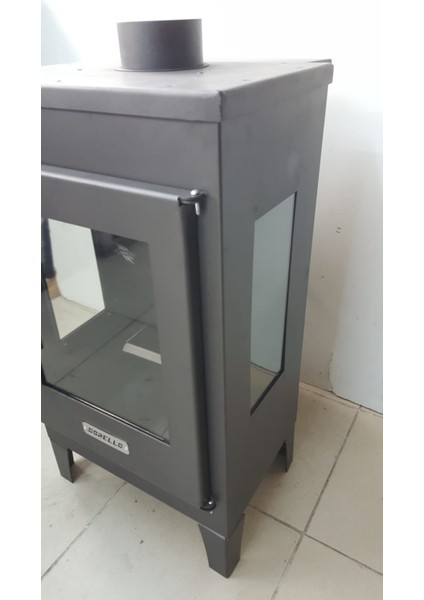 Pelet Sobası 3 Camlı Pelet Sobası Fırınsız Dorello Pelet Sobası