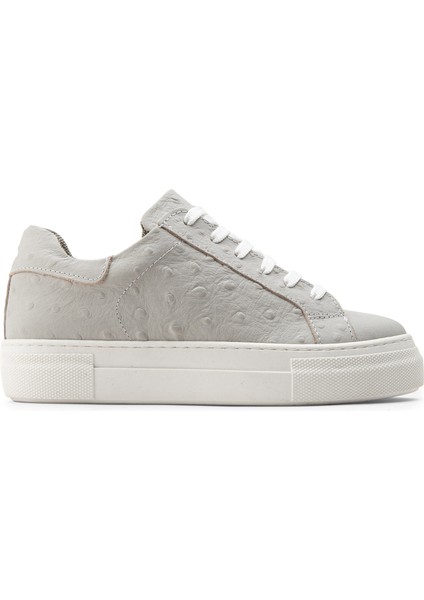 Nubuk Gri Puatiyeli Sneaker Kadın Ayakkabı