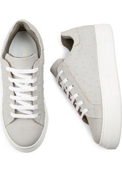 Nubuk Gri Puatiyeli Sneaker Kadın Ayakkabı fırsatları
