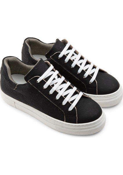 Nubuk Siyah Puantiyeli Sneaker Kadın Ayakkabı