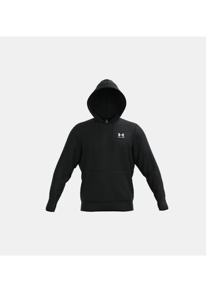 Erkek UA Essential Fleece Tam Boy Fermuarlı Kapüşonlu Üst 1373881-001