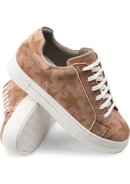 Nubuk Pudra Rengi Sneaker Kadın Ayakkabı modelleri