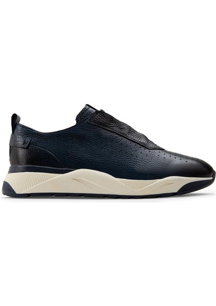 Deri Lacivert Sneaker Erkek Ayakkabı