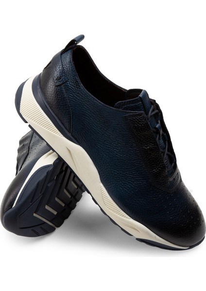 Deri Lacivert Sneaker Erkek Ayakkabı