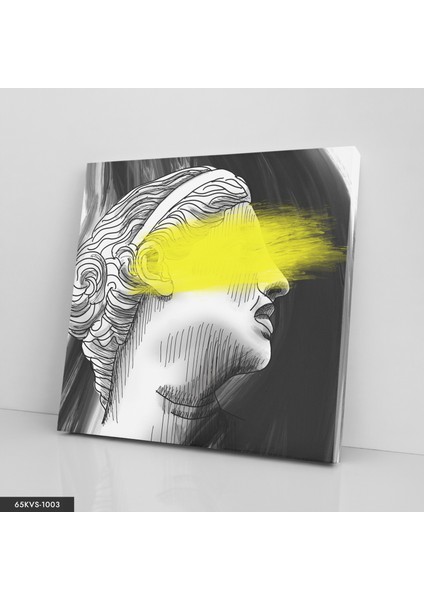Heykel Sanatsal Tek Parça Kare 65X65 cm Kanvas - Canvas Tablo