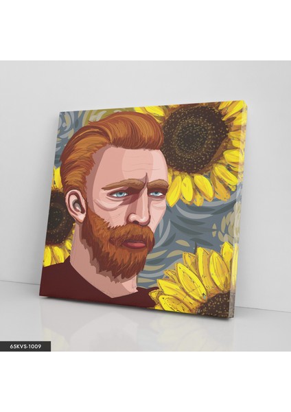 Van Gogh Tek Parça Kare 65X65 cm Kanvas - Canvas Tablo fiyatları