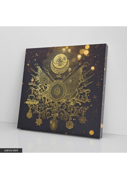 Osmanlı Arması Tek Parça Kare 65X65 cm Kanvas - Canvas Tablo fiyatları