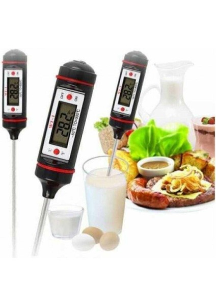Dijital Gıda Termometresi Sıvı Gıda Et Su Süt Mama Sıcaklık Ölçer - Özel Kutulu