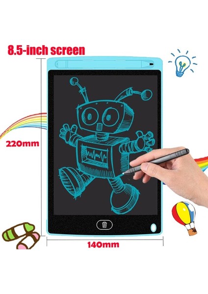 8"5 Çocuk ve Yetişkinler Için LCD Yazı ve Resim Çizim Tablet ve Kalemi