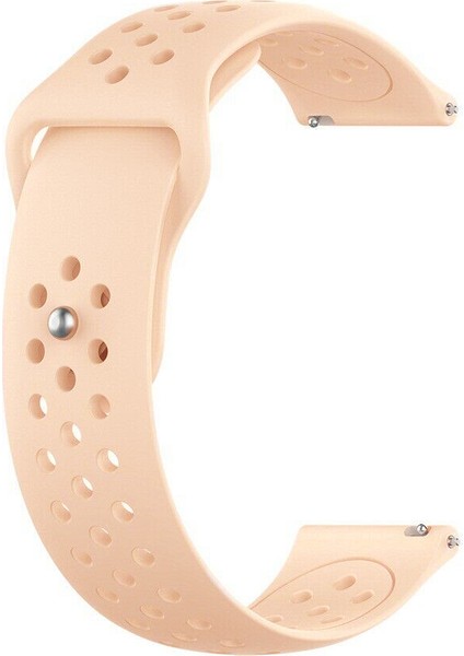 Samsung Galaxy Watch 3 45 mm Için Delikli Silikon Kordon Somon