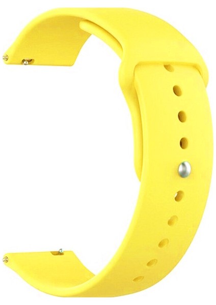 Samsung Galaxy Watch Gear 2(R-380-381-382) Için Spor Silikon Kordon Kayış Sarı