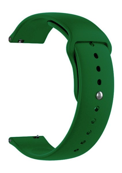 Samsung Galaxy Watch S3 Classic/frontier Için Spor Silikon Kordon Kayış Çam Yeşili