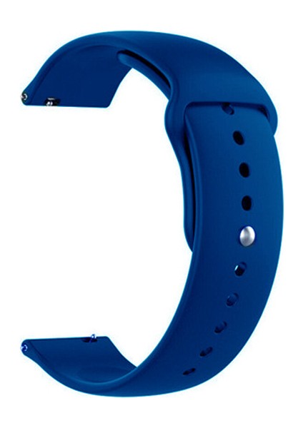 Huawei Watch Gt 2 Pro 46 mm Için Spor Silikon Kordon Kayış Koyu Mavi