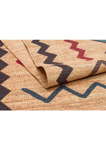 Moroccan 535 Etnik Desenli Boho Stil Jüt Görünüm Saçaklı Kilim modelleri