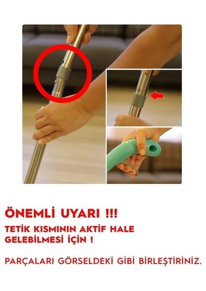 Shiny Sprey Mop Very Peri-Yeşil 2'li + Yedek Mop Bez 2'li Temizlik Seti