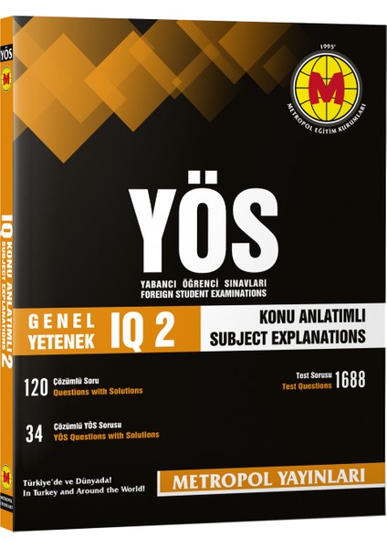 2023 Yeni Dönem-Yös Genel Yetenek (Iq)-2 Konu Anlatımlı-Örnek Çözümlü