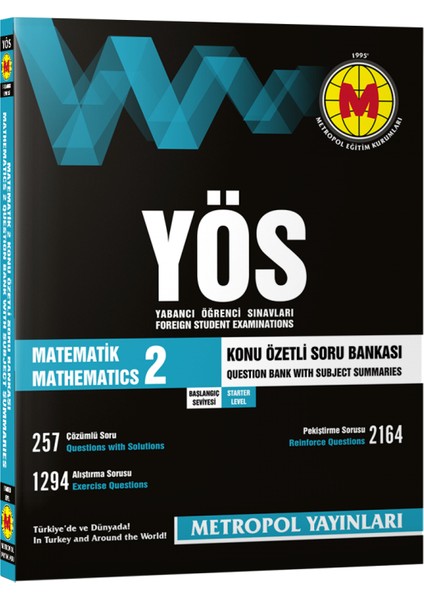 2023 Yeni Dönem-Yös Matematik-2 Konu Özetli Soru Bankası (Başlangıç Seviyesi)