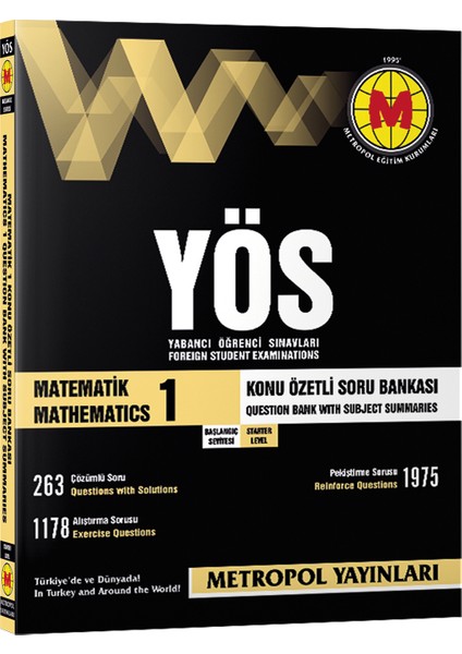 2023 Yeni Dönem-Yös Matematik-1 Konu Özetli Soru Bankası (Başlangıç Seviyesi)