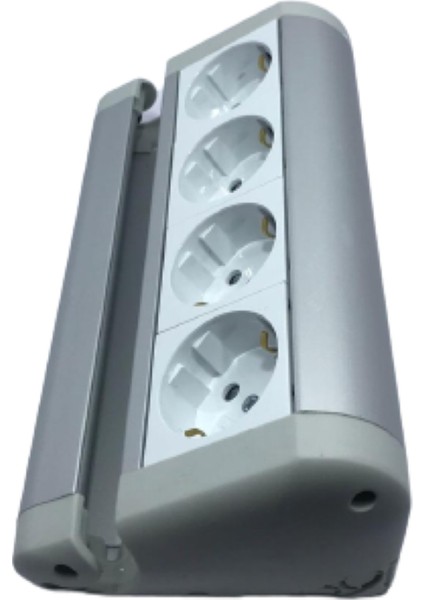 8 Modül Açılı Alüminyum Priz Kasası Seti Eloksal Dolu 5V 2.1A Type-C/Usb Şarj -45*45Şebeke Priz fiyatları