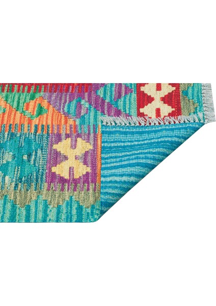 desenli Yeşil Pamuklu Çok Renkli Otantik ve Etnik Kilim fiyatları