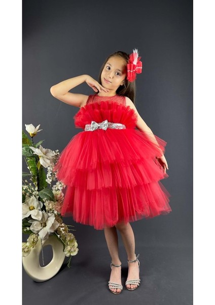 Katkat Tüllü Buket Model Kız Çocuk Özel Gün Abiye