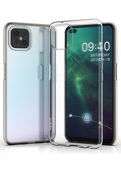 Oppo Reno 4 Lite Kılıf Lüx Şeffaf Silikon - Şeffaf fiyatları