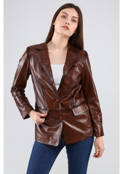 Kadın Deri Blazer Ceket