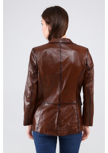 Kadın Deri Blazer Ceket