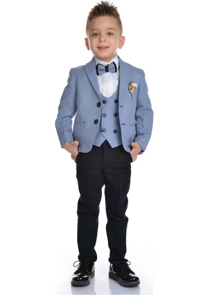 Yelekli Spor Kesim Erkek Çocuk Damatlık