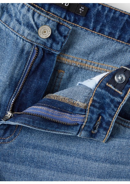 Normal Bel Mavi Erkek Çocuk Denim Pantolon Nlmtızza Dnm Des Dad Pant Noos