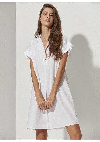 Beyaz Kadın Plaj Elbisesi WBN3198-L