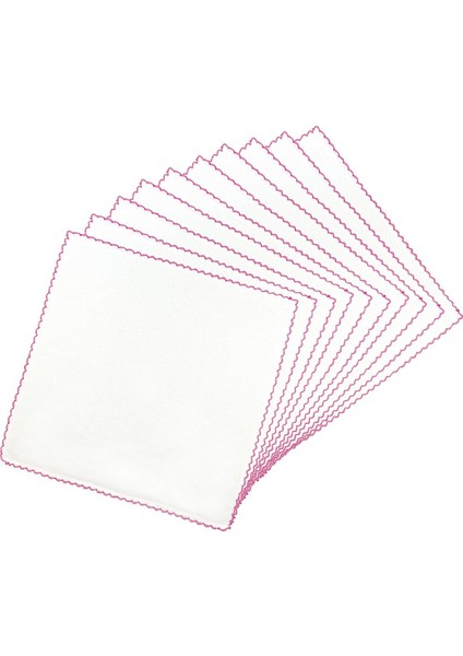 Çiftkat Penye Bebek Mendil 10'lu - Pembe