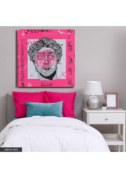 David Heykeli Tek Parça Kare 65 x 65 cm
