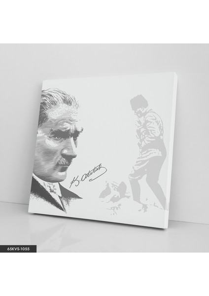 Mustafa Kemal Atatürk Tek Parça Kare 65 x 65 cm fiyatları