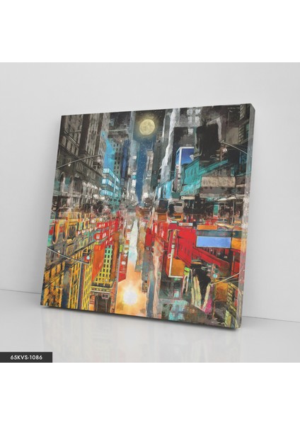 Şehir Manzarası Tek Parça Kare 65 x 65 cm fiyatları