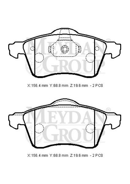 Volkswagen Transporter- T4- 02/03; Ön Fren Balatası 1,9/2,4/2.5(KABLOSUZ)DİSK)156,4X68,8X19,40)BRAMA fırsatları
