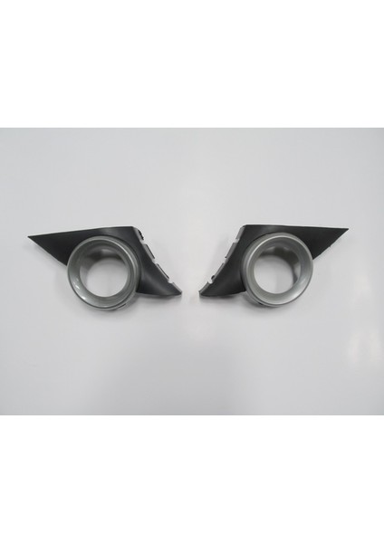 Peugeot 207- 06/09; Sis Lamba Kapağı Sağ/sol Set (2 Parça) Sis Delikli Çerçevesi Gri
