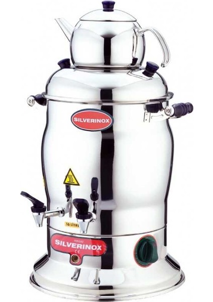 Çift Demlikli Semaver 16 Lt Gastrontepe