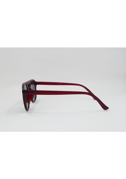 Oval Bordo Çerçeve Füme Cam Unisex Gözlüğü 2021 07 46-20-140 modelleri