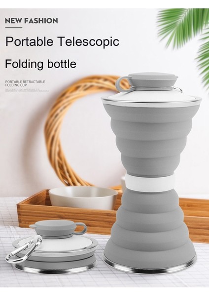 500 ml Silikon Katlanır Seyahat Sporları Su Şişesi (Yurt Dışından) modelleri