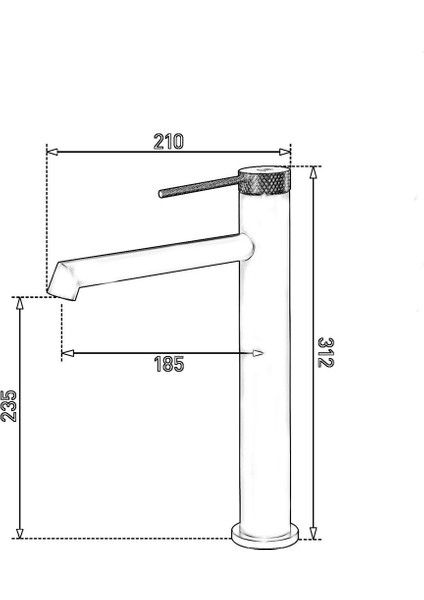 FJ-1025 Yüksek Lavabo Bataryası Mat Siyah FJ-1025 fiyatları