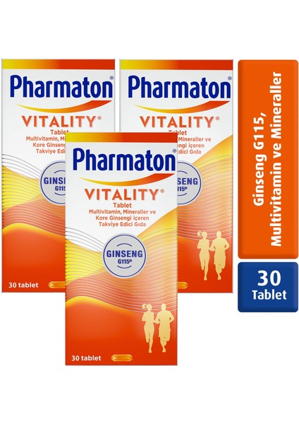 Vitality 30 Tablet 3 Adet