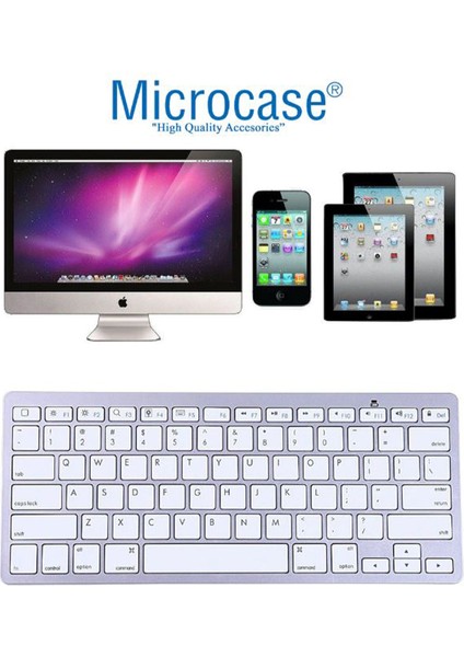 Bluetooth Kablosuz Mac Apple iPhone iPad Klavye -AL2733 Beyaz