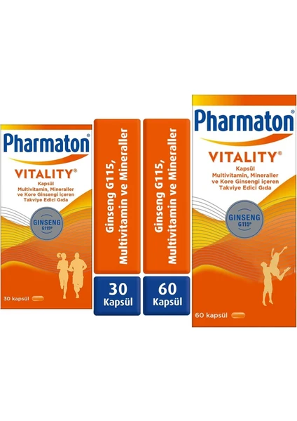 Vitality 30 Tablet + Pharmaton Vitality 60 Kapsül