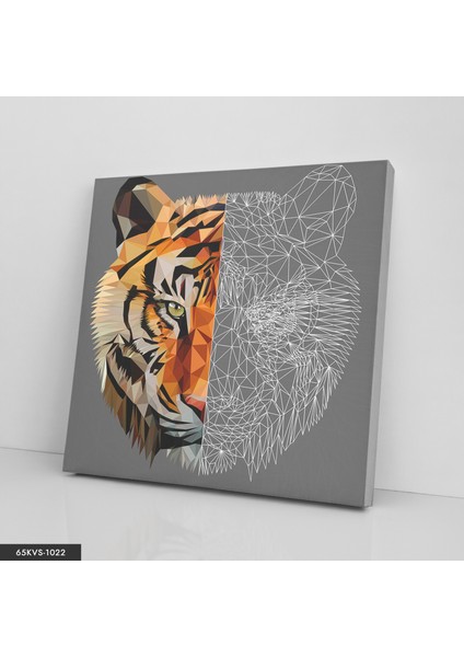 Aslan Minimal Tek Parça Kare 65 x 65 cm