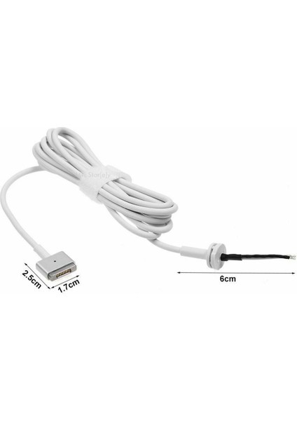 Px-Mac2 Apple Macbook A1425 A1435 A1465 A1502 Için 5 Pin T Stili Magsafe 2 Güç Adaptörü Kablosu, Uzunluk: 1, 8 M